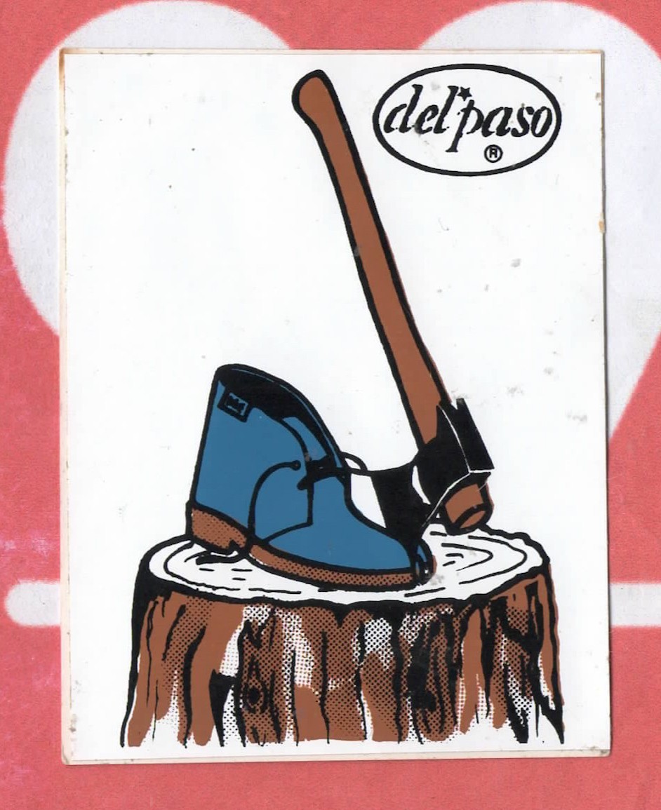 Adesivo Vintage Sticker Aufkleber Autocollant DEL'PASO SHOES SCARPE