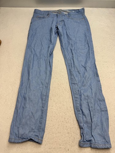 Naked & Famous Super Guy Jeans Mens 38x34 Blue Summer Sky Selvedge Denim