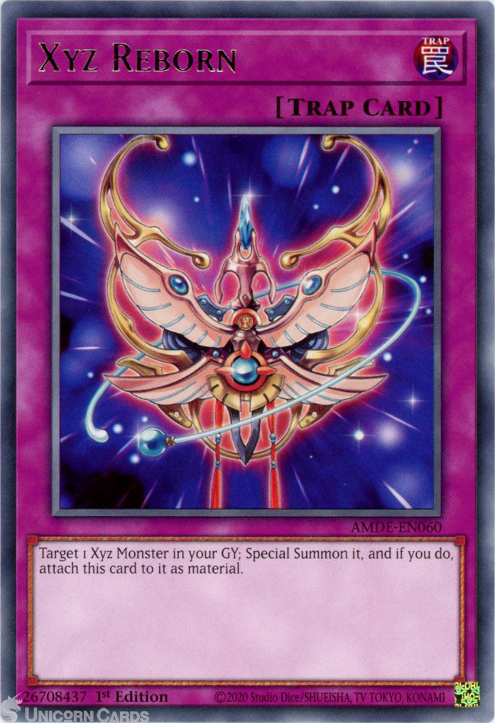 AMDE-EN060 Xyz Reborn :: Rare 1st Edition Mint YuGiOh Card