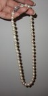 14K Vintage White Gold Ruby Art Deco Clasp Cultured Pearl Necklace Strand 16" — photo 2