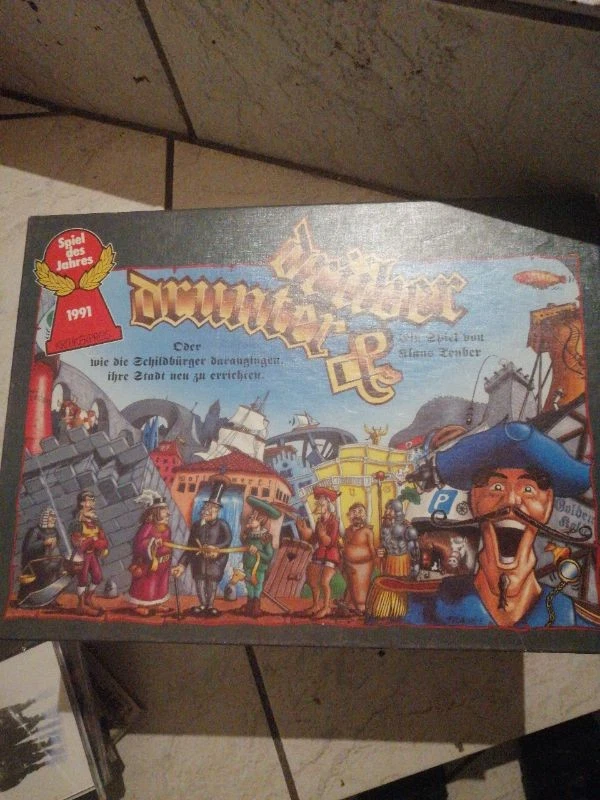 Hans im Glück Drunter und Drüber Brettspiel Strategiespiel Bauen Taktik