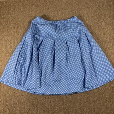 Polka Dot Skirt Vintage Blue Retro Flowing Large