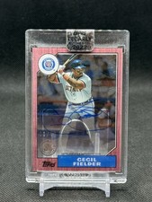 2022 Topps Clearly Authentic Autographs 87TBA-CF Cecil Fielder #3/50