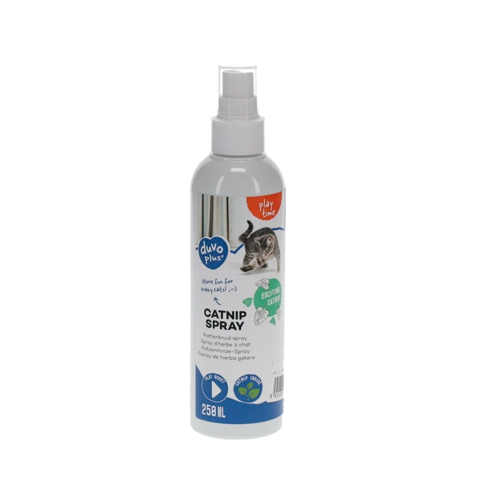 Duvoplus Katze Katzenminze Spray Catnip Spray 250ml Stimuliert Wohlbefinden