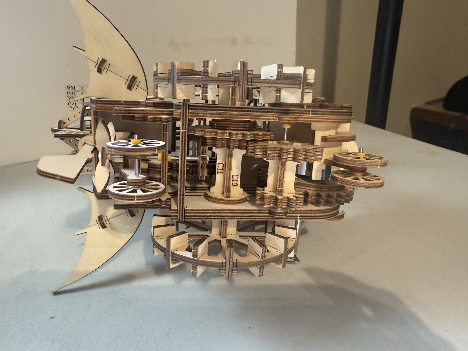 Rokr 3D Wooden Puzzle - Dirigible Power Wheel Ship