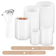 2X(Moule à Bougie en Silicone, Moule à Bougie Pilier pour la Fabrication de5395