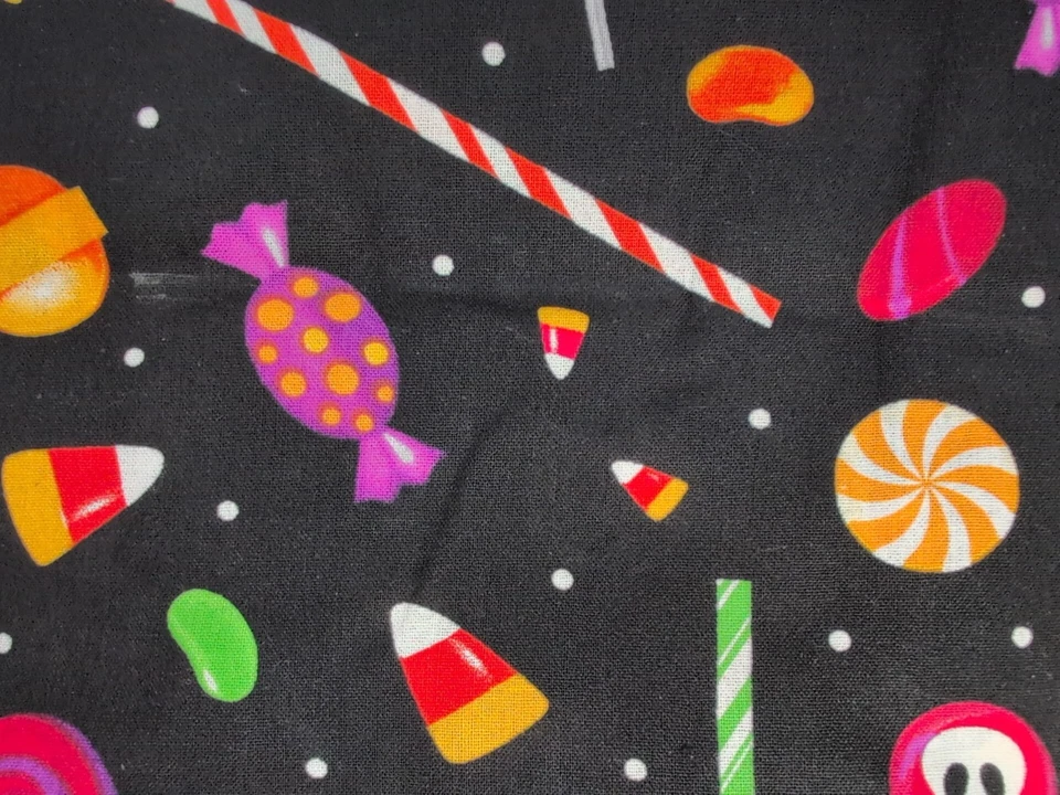 Halloween Candy Multicolor 100% Cotton Fabric 1 Yard 36" x 44" Davids Textiles - Image 2 of 4