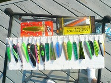 LOT OF 21 SALMON SPOONS AROUND 4" NORTHPORT NAILER, SILVER STREAKS,EPPINGER