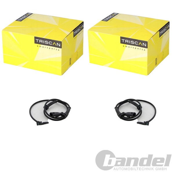 2X Triscan ABS-SENSOR Raddrehzahl Hinten Passend FüR Renault Grand Megane ScÉNic-image
