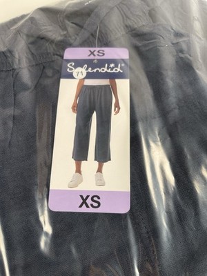 NWT Women's SPLENDID Navy Linen Blend Drawstring Light Weight Pants *XS*