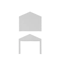  Carport Zipper Door Replacement for Portable Garage - 180G PE Fabric,Compatible