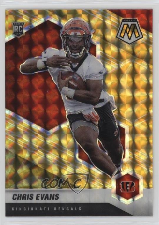 2021 Panini Mosaic Rookies Reactive Yellow Prizm Chris Evans #379 Rookie RC 1fb7