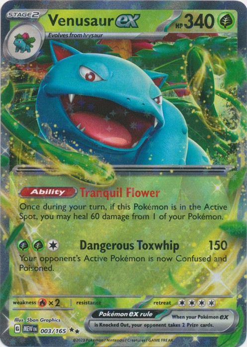 Holo Venusaur ex 003/165 Double Rare SV: Scarlet & Violet 151