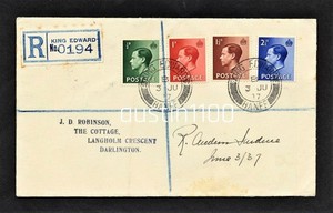 Ultra Rare Duke of Windsor Wedding Cover Signed by the Wedding Ceremony Vicar