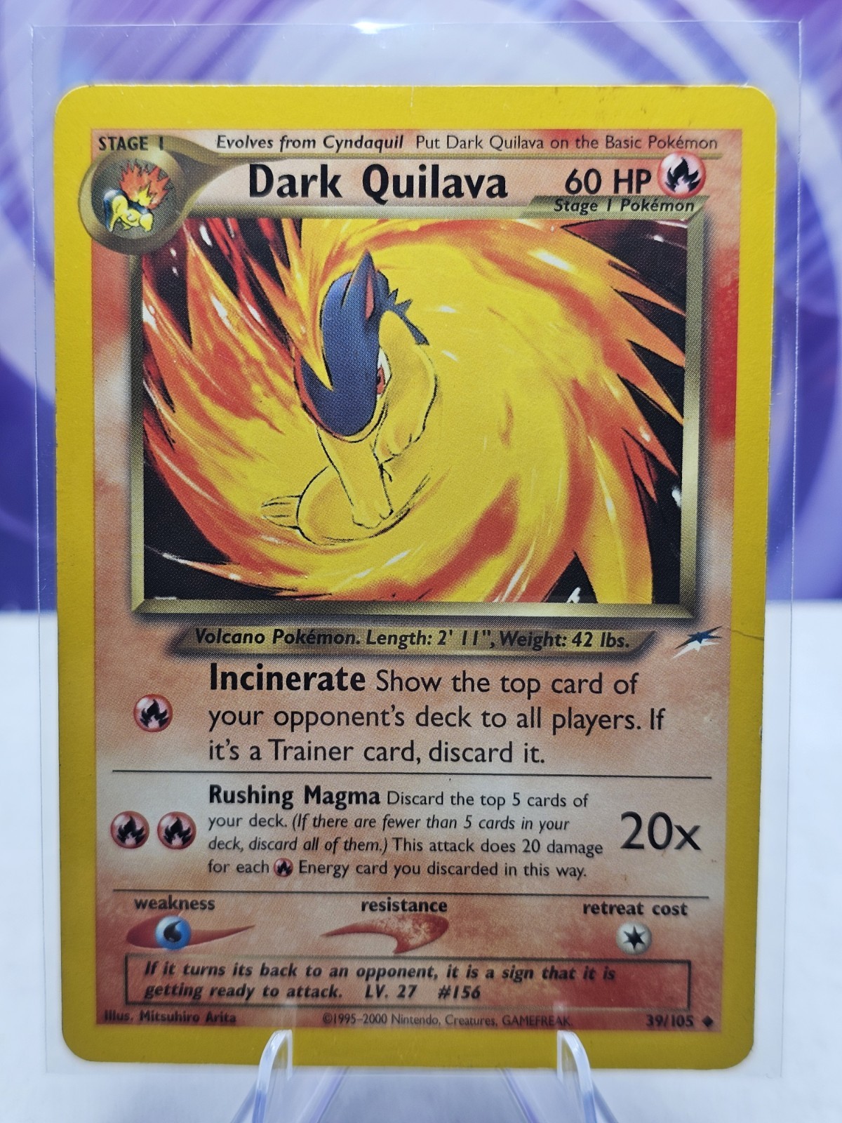 Dark Quilava 39/105 Uncommon Neo Destiny Pokemon English HP