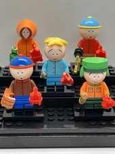 Stan, Kyle, Kenny, Cartman, and Butters, South Park Custom Mini Figure Set Of 5
