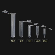 0.5ml/1.5ml/2ml/5ml/7ml/10ml Lab Supplies Transparent Plastic Centrifuge Tubes