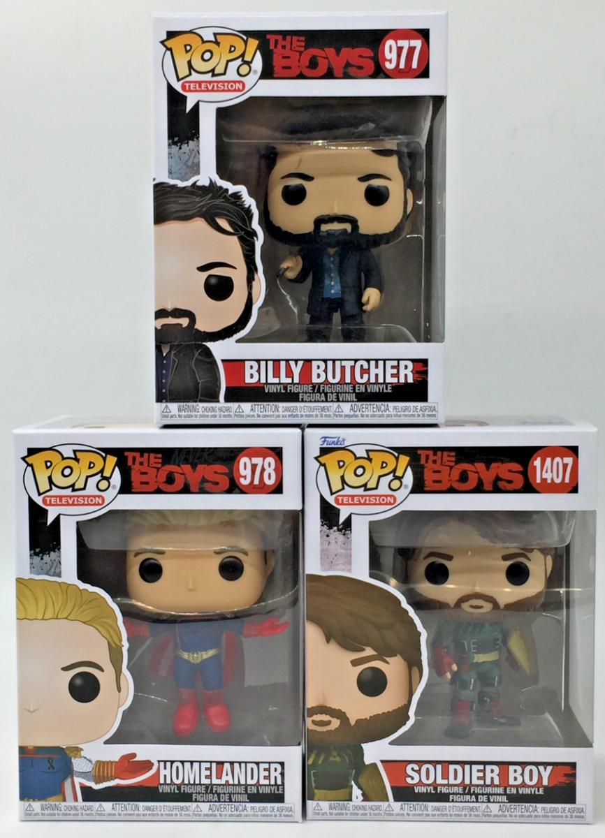 Funko Pop! The Boys Soldier Boy #1407 Billy #977 Homelander #978