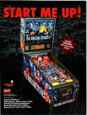 Stern The Rolling Stones Pinball Machine FLYER Rock and Roll Music Original Art