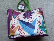 HomeGoods Home Goods Reusable Tote Bag 19" X 17.5” X 8" Festive Art Deco Storage