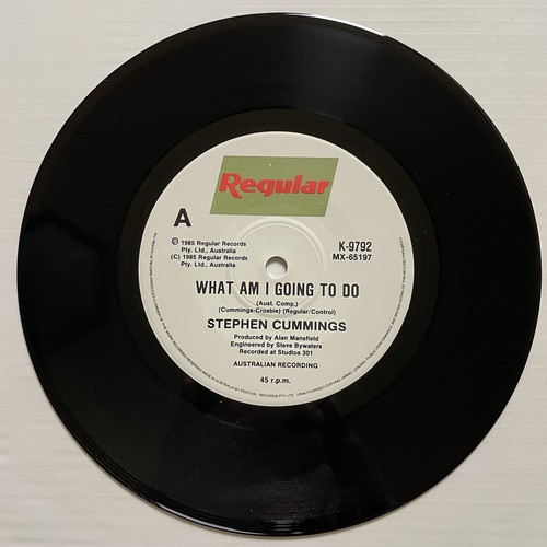 Stephen Cummings What Am I Going To Do Vinyl Record 7” 45RPM K-9792 Regular 1985 - Photo 3/24