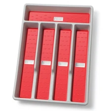 Silverware Organizer Tray Flatware Utensil Storage with 5 Compartments