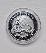 2019 Royal Mint Silver Valiant 1 oz Bullion Coin BU In Protective Capsule