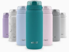 Ello Cooper 18oz Kids Stainless Steel Water Bottle with Straw and Antigua 