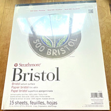Strathmore 500 Series Bristol Vellum Pad 11x14 15 Sheets White 580-62