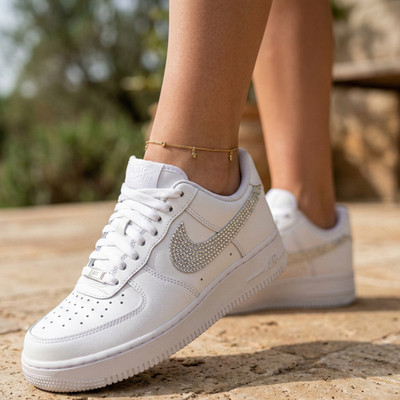   Nike Air Force 1 Custom | Handgemacht Strass Sneaker Premium Crystal Swoosh