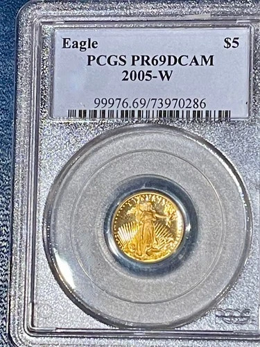 2005 W 1/10 oz Gold $5 American Eagle PCGS PR-69 DCAM ~ Invest
