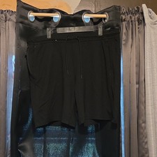 Member's Mark Men's Black Athletic Luxe Shorts Drawstring Elastic Waist Pockets