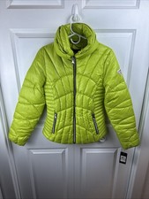 GUESS Giubbotto imbottito donna peso medio verde lime, taglia small