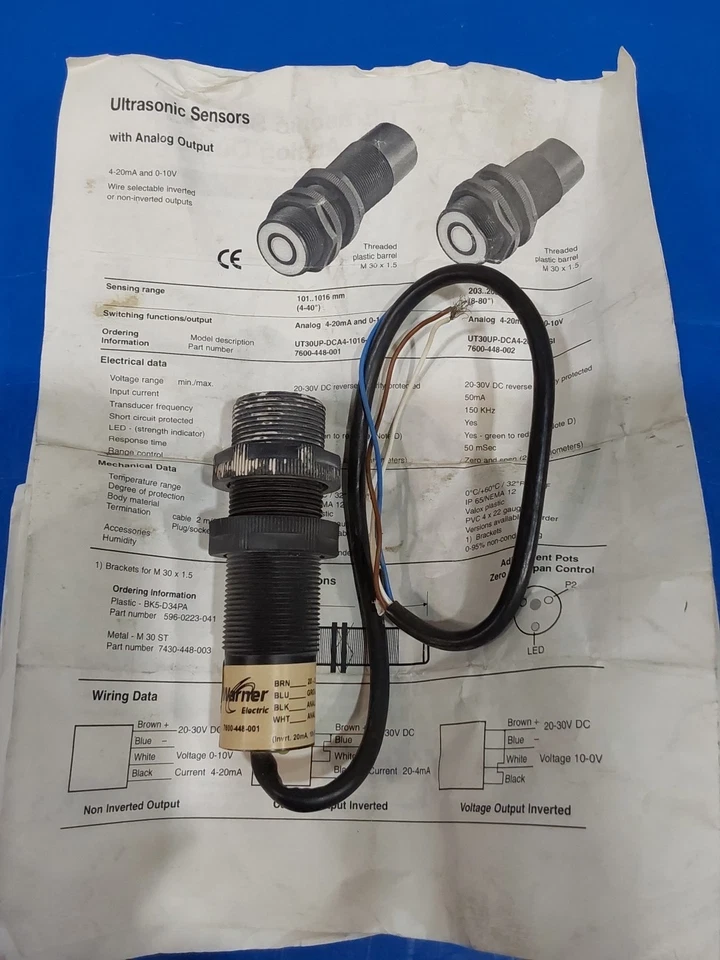 Sensor ultrasónico Warner Electric 7600-448-001 Foto 3 de 4