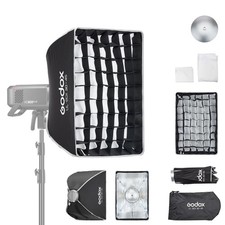 Mini Softbox 30cm 45cm/ 11.8in 17.7in with Grid Diffuser Fast-Setup Bowens Mo...