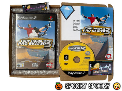 Tony Hawk's Pro Skater 3 PS2 - UK PAL sehr guter Zustand CIB mit Reg & Natural Disc - Tracked