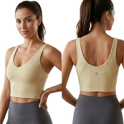 Lululemon Align Tank Top Womens Size 2 Nude Built-in shelf Sports Bra