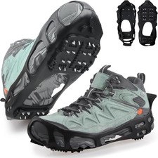 Ice Cleats Snow Traction Cleats Crampon for Walking on Snow and Ice Non-Slip Ove