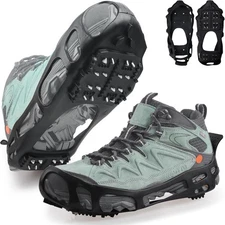 Ice Cleats Snow Traction Cleats Crampon for Walking on Snow and Ice Non-Slip Ove