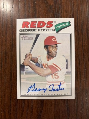 George Foster 2026 TOPPS HERITAGE REAL ONE ON CARD AUTO #ROA-77RO-GF REDS