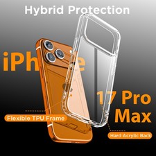 For iPhone 17 Pro Max Case 17 Air Phone Cover Shockproof Rugged Crystal Clear