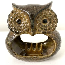 Vintage Otagiri OMC Ceramic Hanging Owl Incense Burner Ashtray 2 Sided Japan