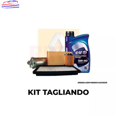 CUTTING KIT 4 LT OIL ELF 5W40 +3 FILTERS Dacia Logan II 1.2 16V 55 KW From 2012