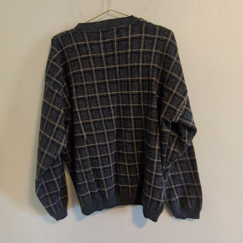 Vintage Liberty By Exacta Made in USA Pullover Sweater Herren M Medium Grau Blau - Bild 4 von 4