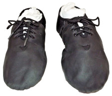 Revolution Dancewear Flexable Dance Shoes Black Leather Lace-Up Ladies Size 7M