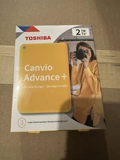 Toshiba Canvio Advance Plus 2TB Portable External Hard Drive – Yellow – New