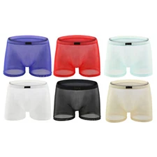 Mens Boxer Briefs Party Underwear Bulge Pouch Shorts Boxers Trunks Beach Pool