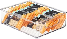 Idesign Linus Plastic Storage Bin with Handles for Kitchen, Fridge, Freezer, Pan