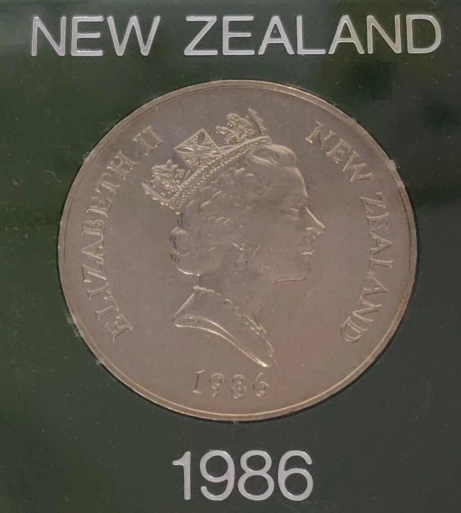 1986 NEW ZEALAND - $1 DOLLAR - KAKAPO BIRD - BU Cu-Ni CROWN