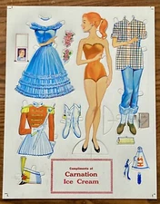 Paper Doll Vintage Carnation Ice Cream Premium "Betty"